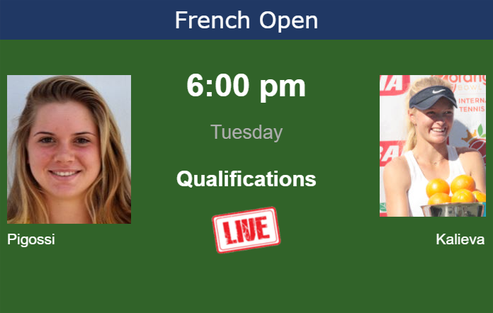 How to watch Pigossi vs. Kalieva on live streaming at the French Open on Tuesday