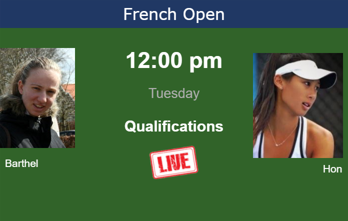 How to watch Barthel vs. Hon on live streaming at the French Open on Tuesday