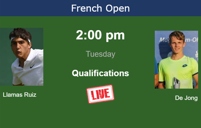 Tuesday Live Streaming Pablo Llamas Ruiz vs Jesper De Jong