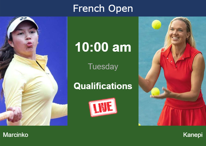 Tuesday Live Streaming Petra Marcinko vs Kaia Kanepi