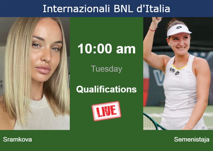 Tuesday Live Streaming Rebecca Sramkova vs Darja Semenistaja