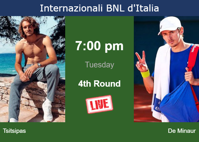 Tuesday Live Streaming Stefanos Tsitsipas vs Alex De Minaur