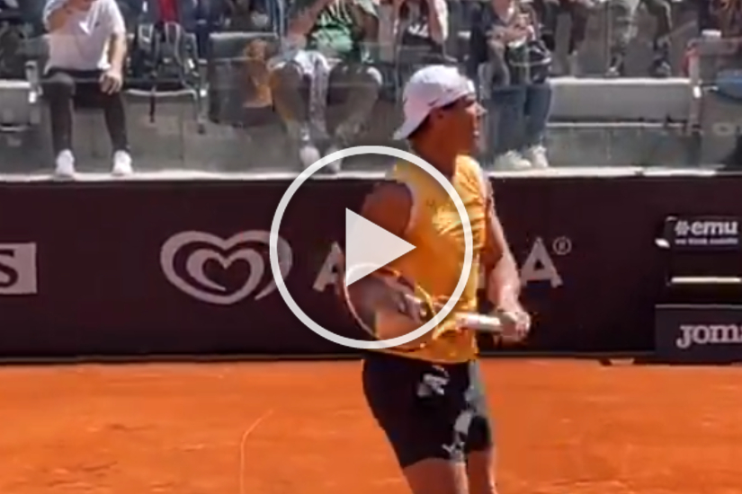 WATCH. Rafael Nadal training in Rome