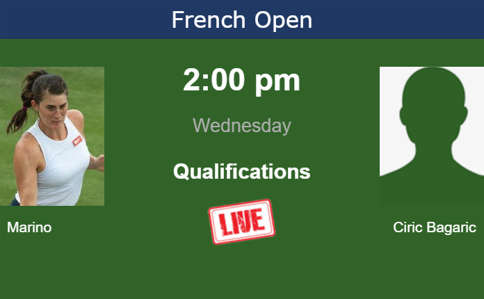 How to watch Marino vs. Ciric Bagaric on live streaming at the French Open on Wednesday Wednesday Live Streaming Rebecca Marino vs Lucija Ciric Bagaric