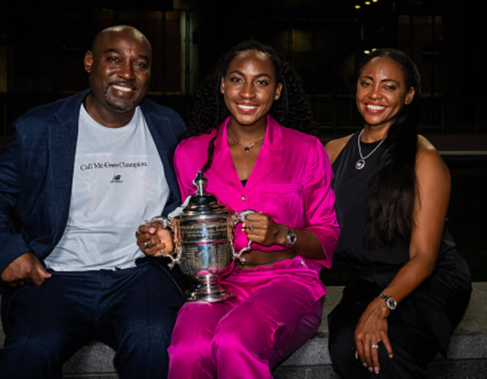 Gauff With Her Parents