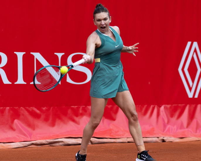 Halep Plays A Shot
