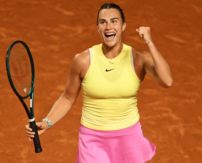Sabalenka Happy After The Win Sabalenka Happy After The Win