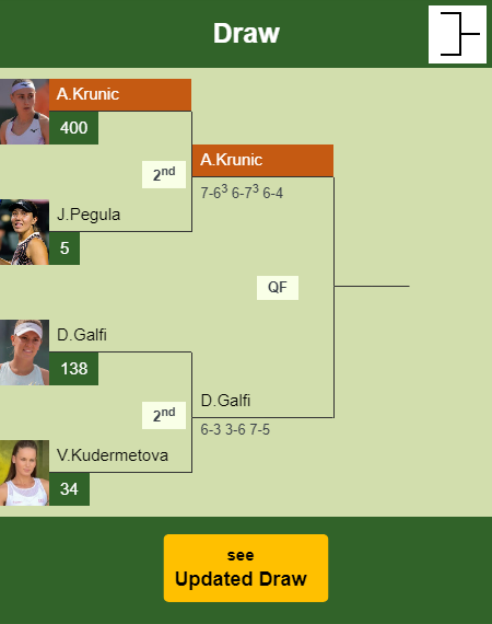 Aleksandra Krunic Draw info