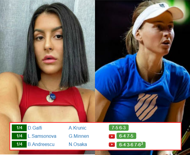 LIBEMA OPEN ‘S RESULTS. Bianca Vanessa Andreescu, Liudmila Samsonova, Dalma Galfi win their matches, Naomi Osaka lost