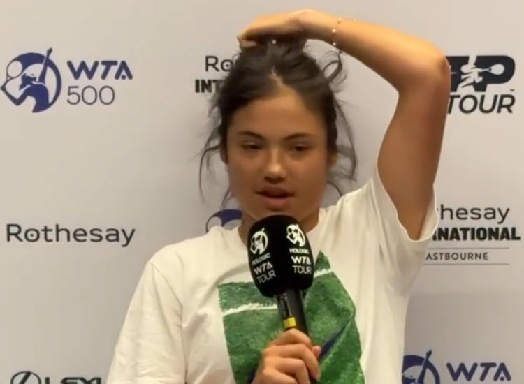 Raducanu explains what she learnt losing in Eastbourne