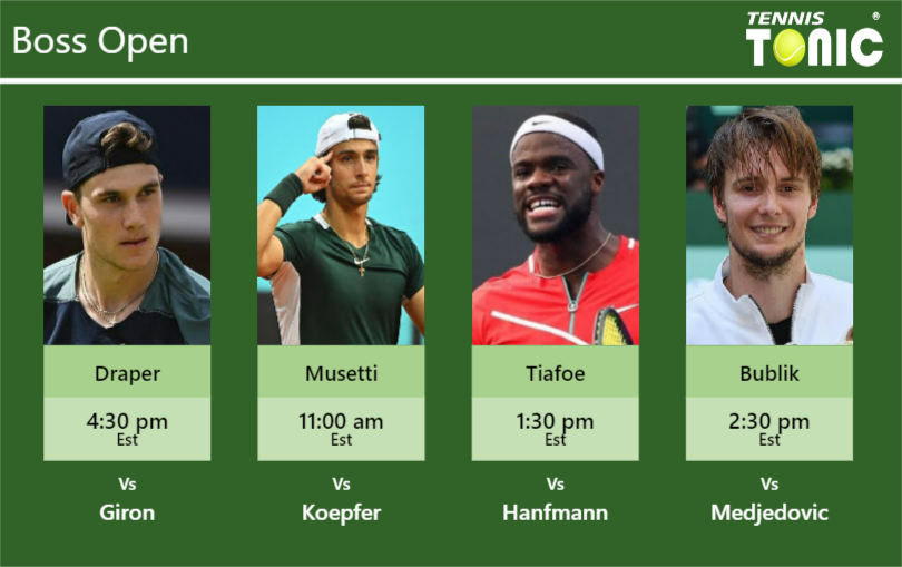 Jack Draper Lorenzo Musetti Frances Tiafoe Alexander Bublik Stats Info N7tmavaxiq Jack Draper-Lorenzo Musetti-Frances Tiafoe-Alexander Bublik Stats info