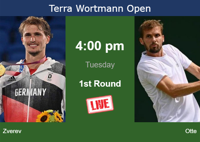 Monday Live Streaming Alexander Zverev vs Oscar Otte