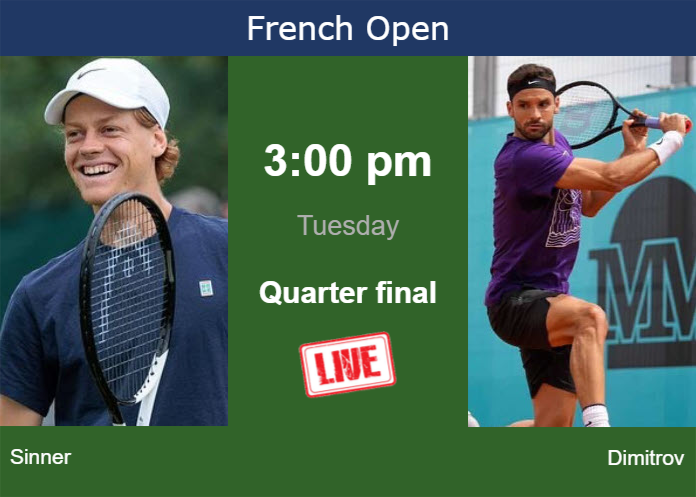 Monday Live Streaming Jannik Sinner Vs Grigor Dimitrov Monday Live Streaming Jannik Sinner vs Grigor Dimitrov