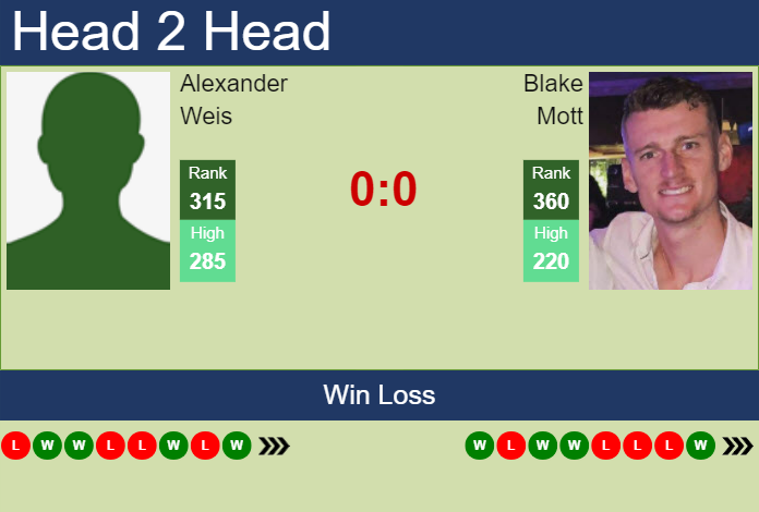 H2H, prediction of Alexander Weis vs Blake Mott in Sassuolo Challenger with odds, preview, pick | 17th June 2024