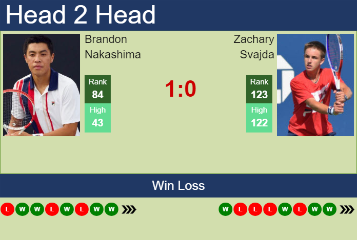 H2H, prediction of Brandon Nakashima vs Zachary Svajda in Surbiton Challenger with odds, preview, pick | 7th June 2024