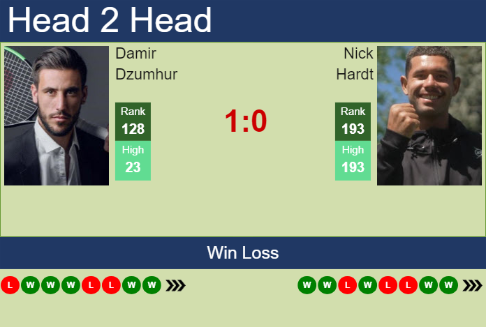 H2H, prediction of Damir Dzumhur vs Nick Hardt in Zagreb Challenger with odds, preview, pick | 7th June 2024