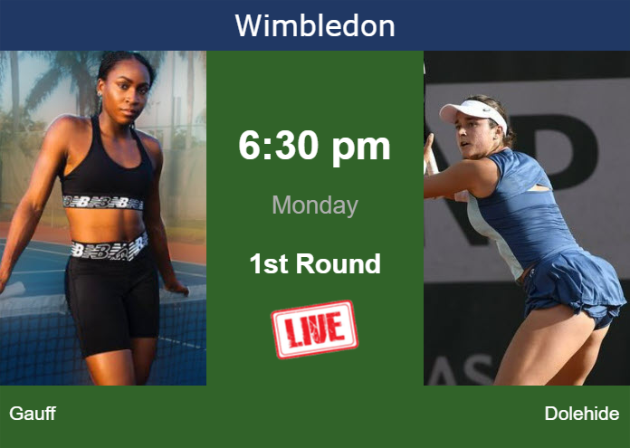 You are currently viewing How to watch Gauff vs. Dolehide on Monday in live streaming at Wimbledon – Tennis Tonic