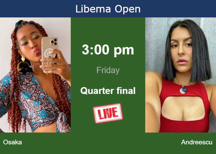 Thursday Live Streaming Naomi Osaka vs Bianca Vanessa Andreescu