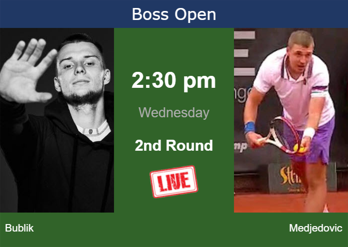 Wednesday Live Streaming Alexander Bublik vs Hamad Medjedovic