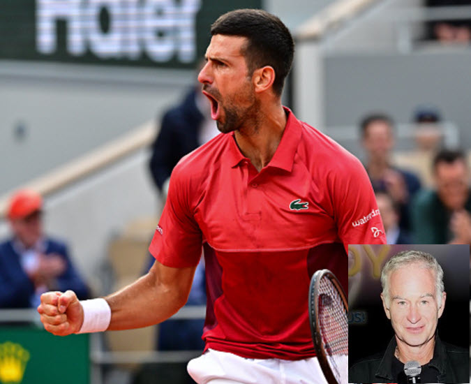 McEnroe in disbelief after an injured Djokovic won an impossible match Djokovic Praised By Mcenroe