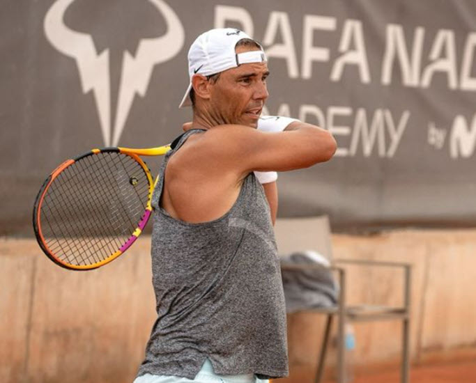 Nadal training hard on clay to be ready for the Olympics