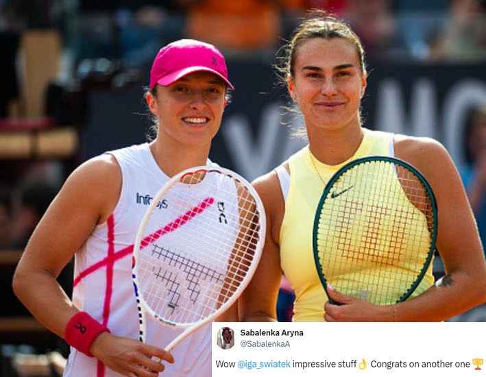 Sabalenka And Swiatek Together Sabalenka And Swiatek Together