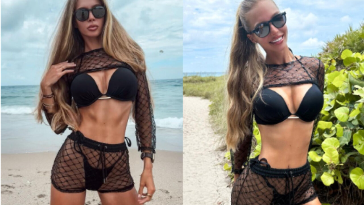 Angelina Shakhraichuk stuns with her black bikini looks - Tennis Tonic -  News, Predictions, H2H, Live Scores, stats