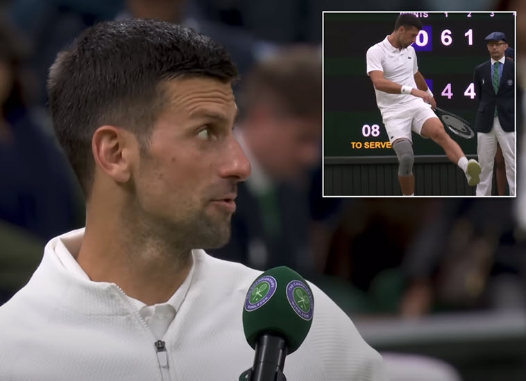 Djokovic talks about simulating kicking a penalty during Wimbledon match vs Popyrin