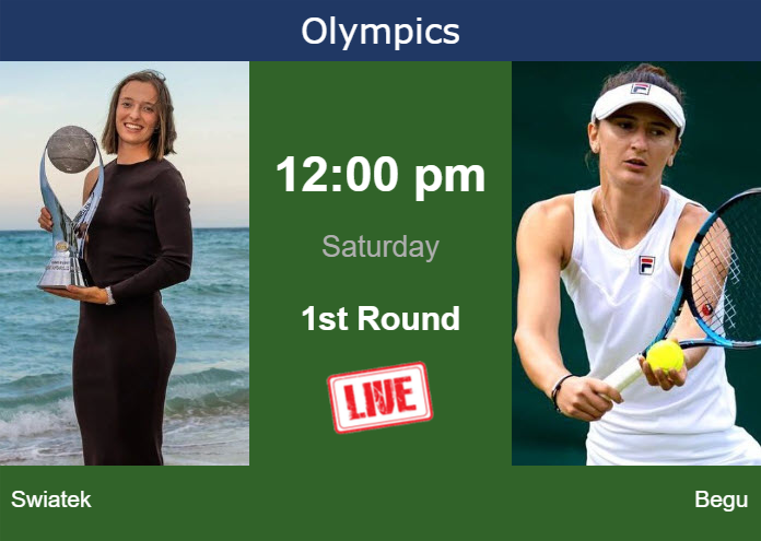 Friday Live Streaming Iga Swiatek vs Irina-Camelia Begu
