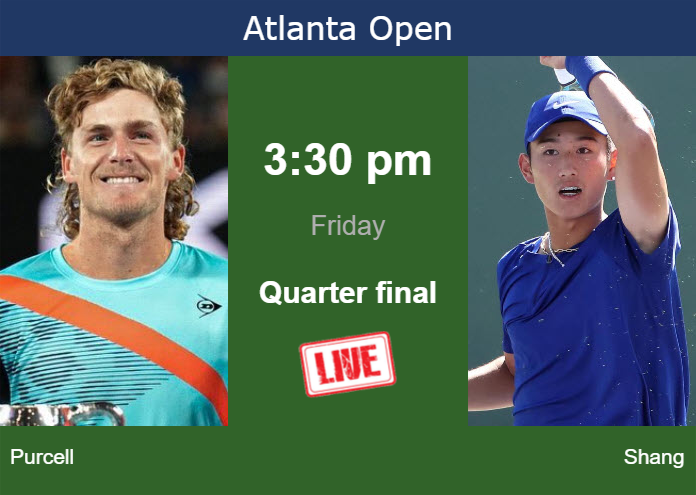 How to watch Purcell vs. Shang on live streaming in Atlanta on Friday Friday Live Streaming Max Purcell vs Juncheng Shang