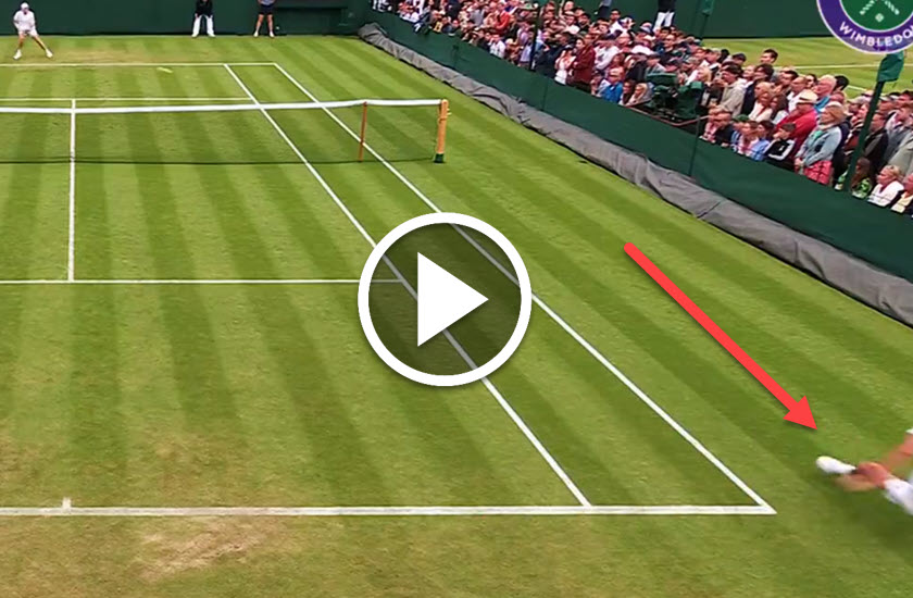 VIDEO. Harris entertains the fans with winning an incredible match point in his match against Michelsen at Wimbledon