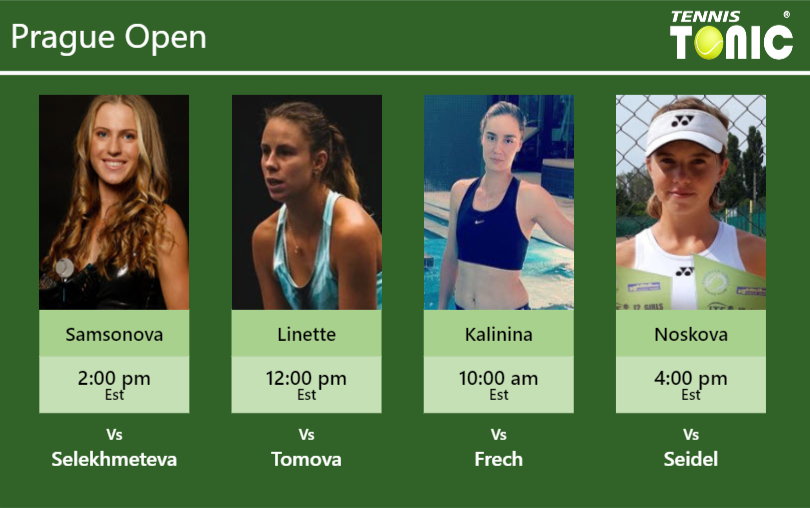 PREDICTION, PREVIEW, H2H: Samson, Linette, Kalinina and Noskova to play on Center Court on Wednesday – Prague Open