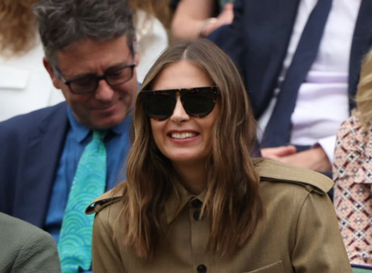 Maria Sharapova in the Wimbledon Royal Box 20 years after her