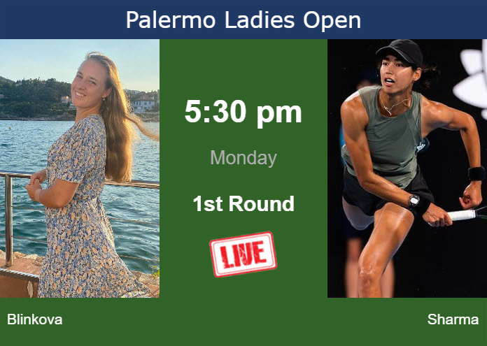 Monday Live Streaming Anna Blinkova vs Astra Sharma