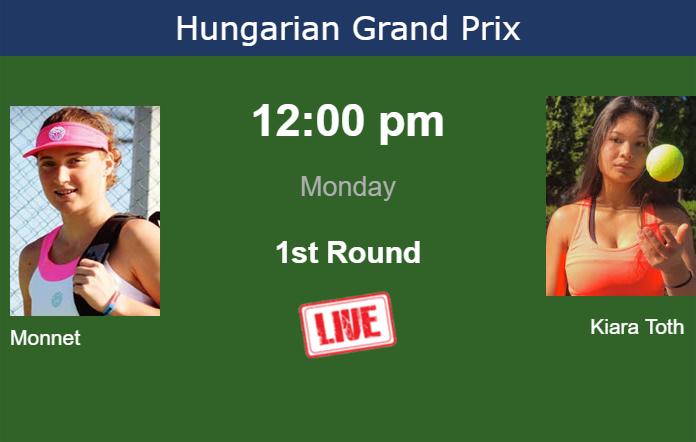 Monday Live Streaming Carole Monnet vs Amarissa Kiara Toth