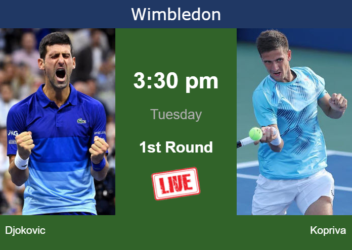 Monday Live Streaming Novak Djokovic Vs Vit Kopriva Monday Live Streaming Novak Djokovic vs Vit Kopriva