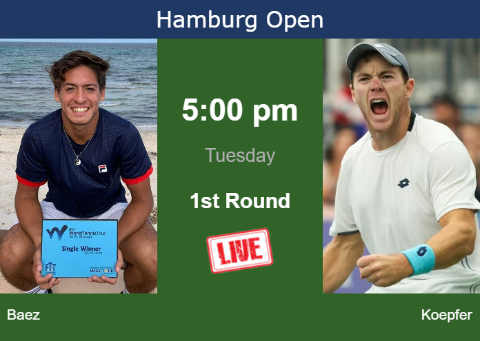 Monday Live Streaming Sebastian Baez vs Dominik Koepfer