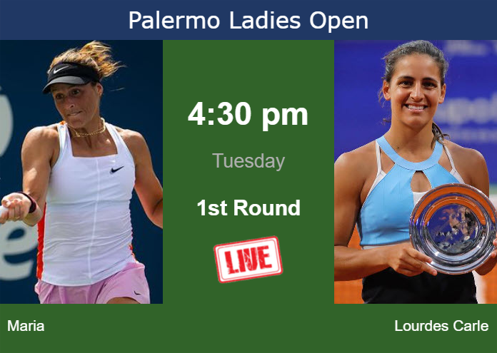 Monday Live Streaming Tatjana Maria vs Maria Lourdes Carle