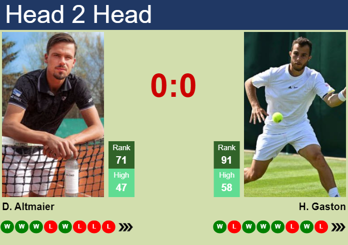 H2H, prediction of Daniel Altmaier vs Hugo Gaston in Kitzbuhel with odds, preview, pick | 23rd July 2024