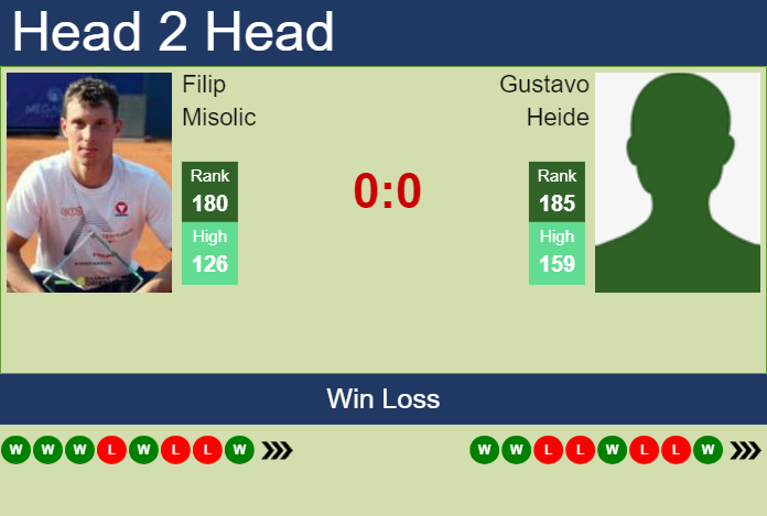 H2H, prediction of Filip Misolic vs Gustavo Heide in Gstaad with odds, preview, pick | 14th July 2024