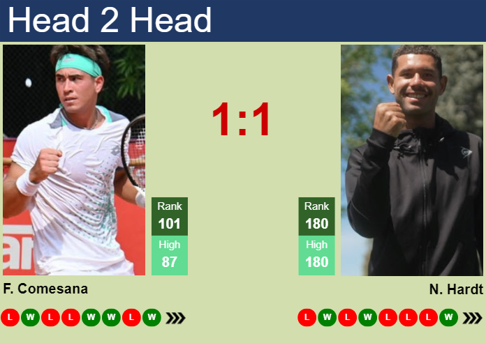 H2H, prediction of Francisco Comesana vs Nick Hardt in San Marino Challenger with odds, preview, pick | 1st August 2024