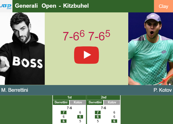 Berrettini vs Kotov Result: Find Out Who Won the Match Now.