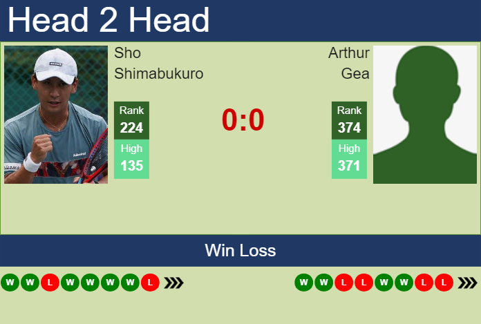 H2H, prediction of Sho Shimabukuro vs Arthur Gea in Granby Challenger with odds, preview, pick | 16th July 2024