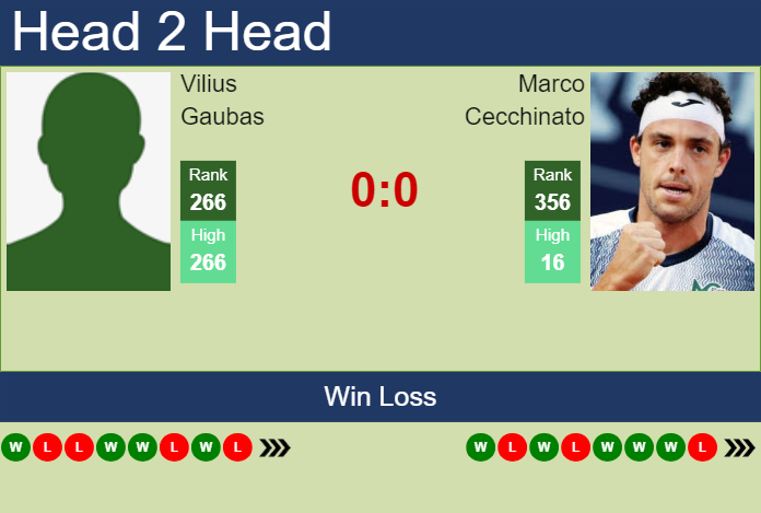 H2H, prediction of Vilius Gaubas vs Marco Cecchinato in Trieste Challenger with odds, preview, pick | 8th July 2024