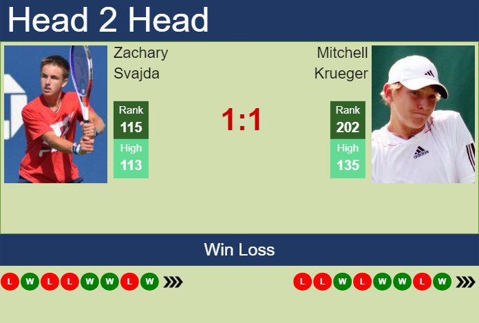 H2H, prediction of Zachary Svajda vs Mitchell Krueger in Washington with odds, preview, pick | 28th July 2024