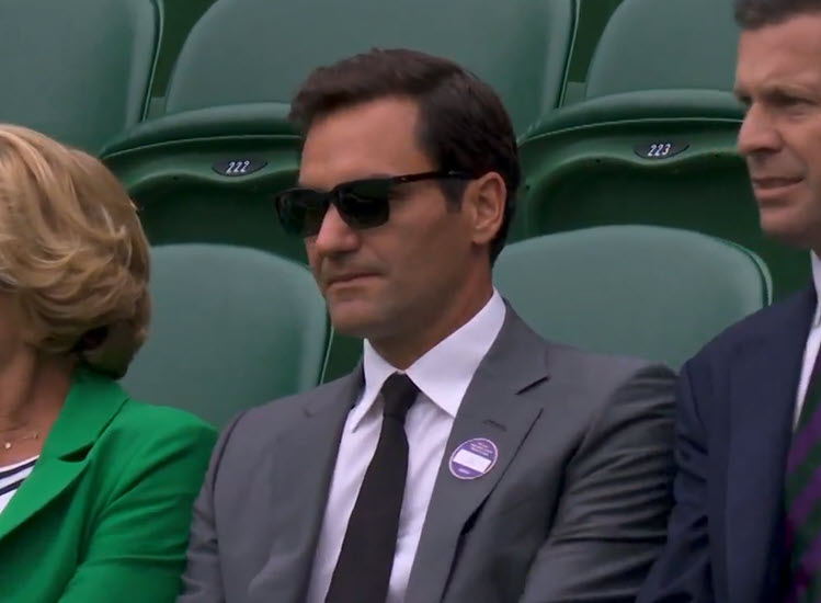 Roger Federer Watching Shelton And Shapovalov Battling Roger Federer Watching Shelton And Shapovalov Battling