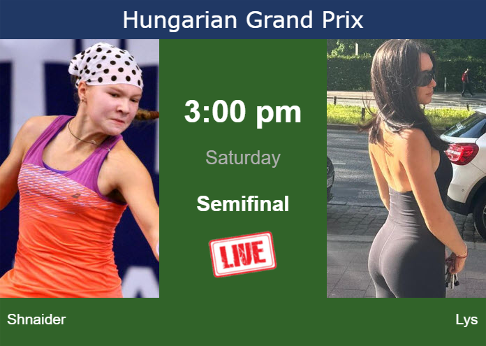 Saturday Live Streaming Diana Shnaider vs Eva Lys