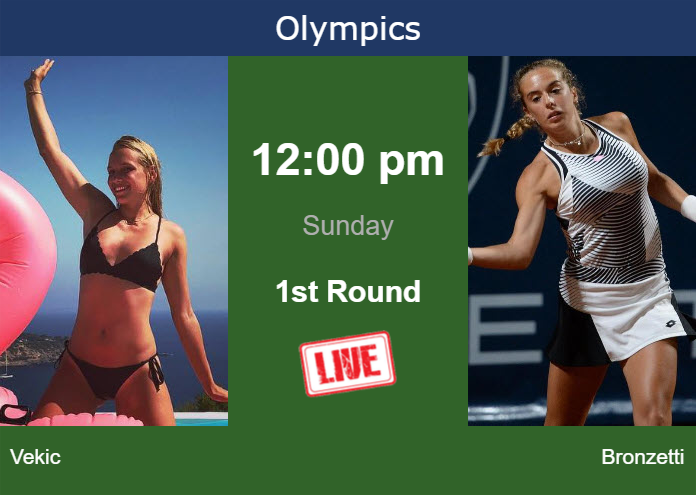 How to watch vekic vs bronzetti live online? We list easy ways to stream the full tennis game today.