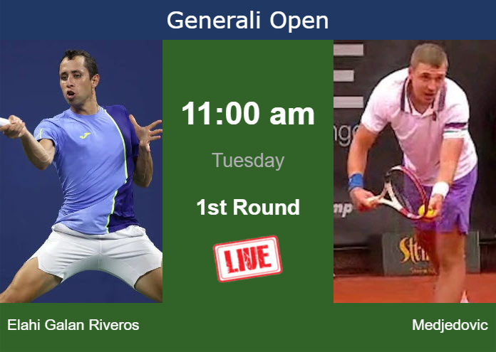 How to watch Elahi Galan Riveros vs. Medjedovic on live streaming in Kitzbuhel on Tuesday