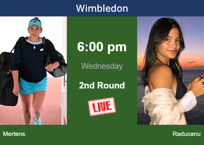 Tuesday Live Streaming Elise Mertens vs Emma Raducanu